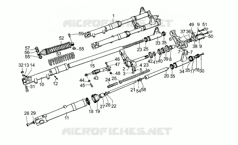 Fourche Av. MOTO GUZZI MOTO-GUZZI-MOTORCYCLES 1000 SP 1982  SP 1000