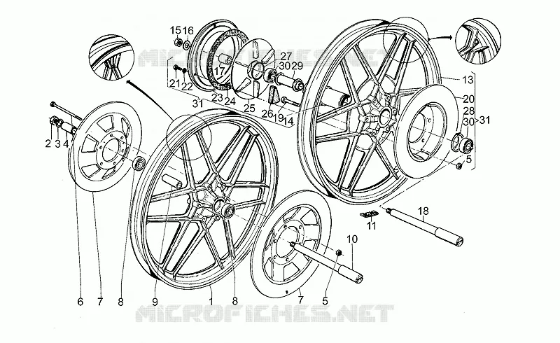 Roues MOTO GUZZI MOTO-GUZZI-MOTORCYCLES 1000 SP 1982  SP 1000