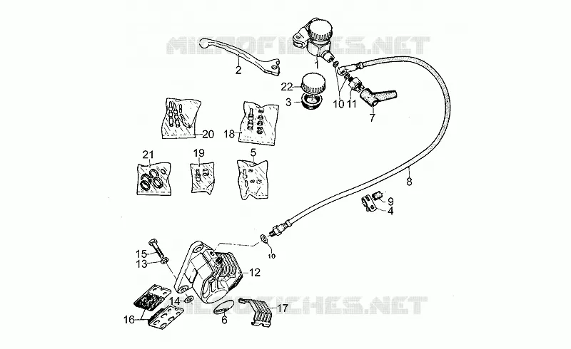 Sys.frein avant d. MOTO GUZZI MOTO-GUZZI-MOTORCYCLES 1000 SP 1979  SP 1000