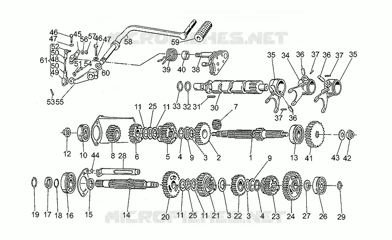 Boîte de vitesses MOTO GUZZI MOTO-GUZZI-MOTORCYCLES 750 SP 1991  SP 750