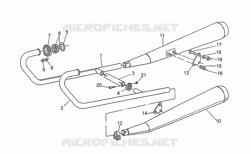 Groupe echappement MOTO GUZZI MOTO-GUZZI-MOTORCYCLES 750 SP 1990  SP 750
