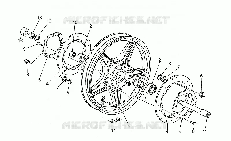 Roue Av. MOTO GUZZI MOTO-GUZZI-MOTORCYCLES 750 SP 1992  SP 750