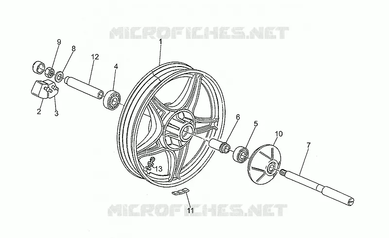 Roue arrière MOTO GUZZI MOTO-GUZZI-MOTORCYCLES 750 SP 1992  SP 750