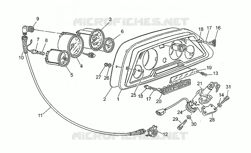 Tableau de bord MOTO GUZZI MOTO-GUZZI-MOTORCYCLES 750 SP 1991  SP 750