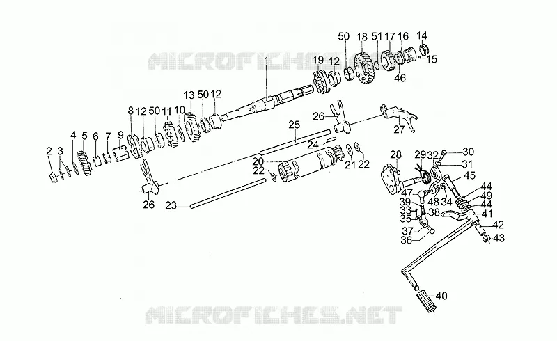 Arbre secondaire MOTO GUZZI MOTO-GUZZI-MOTORCYCLES 1000 SP 1985  SP II 1000