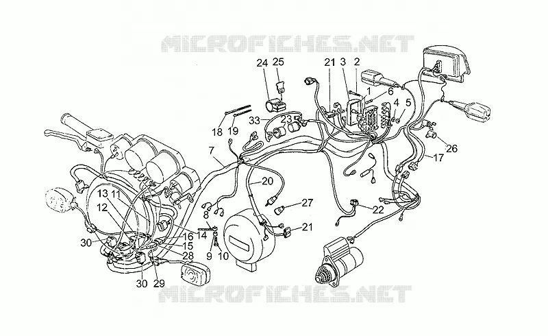 Circuit electrique MOTO GUZZI MOTO-GUZZI-MOTORCYCLES 1000 SP 1985  SP II 1000