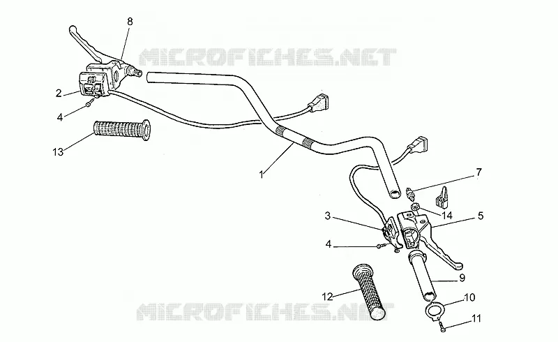Guidon - Commandes MOTO GUZZI MOTO-GUZZI-MOTORCYCLES 1000 SP 1987  SP II 1000