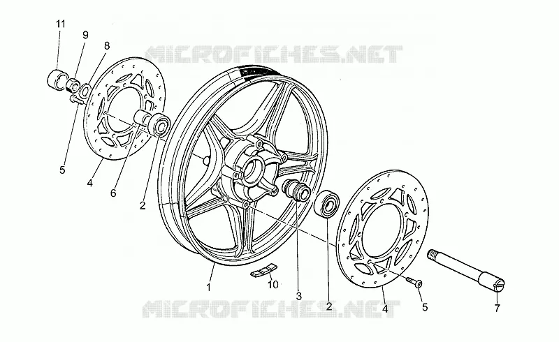 Roue Av. MOTO GUZZI MOTO-GUZZI-MOTORCYCLES 1000 SP 1988  SP II 1000