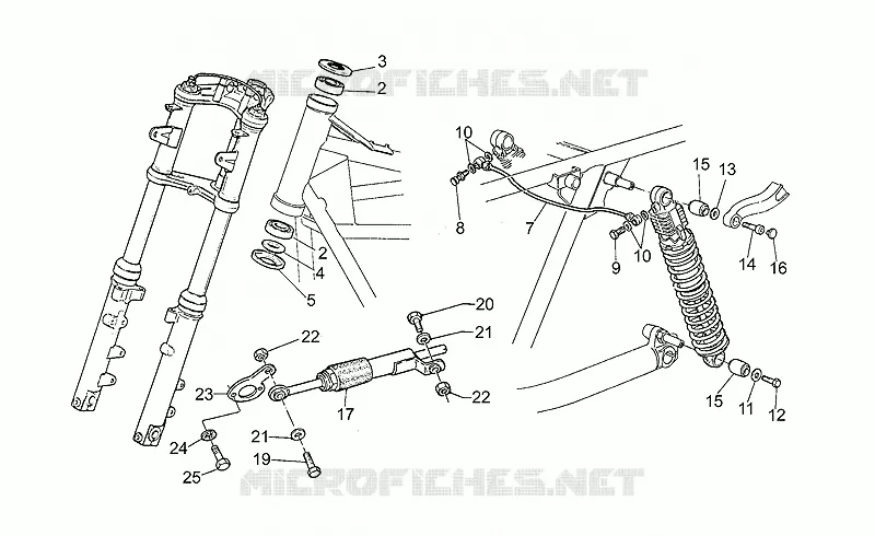 Suspension arriere MOTO GUZZI MOTO-GUZZI-MOTORCYCLES 1000 SP 1985  SP II 1000