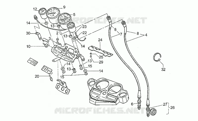 Tableau de bord MOTO GUZZI MOTO-GUZZI-MOTORCYCLES 1000 SP 1984  SP II 1000