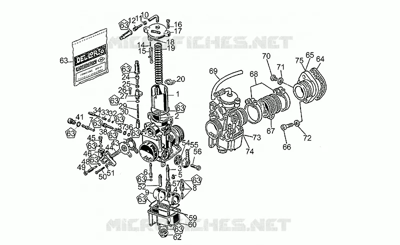 Carburateurs MOTO GUZZI MOTO-GUZZI-MOTORCYCLES 1000 SP 1991  SP III 1000