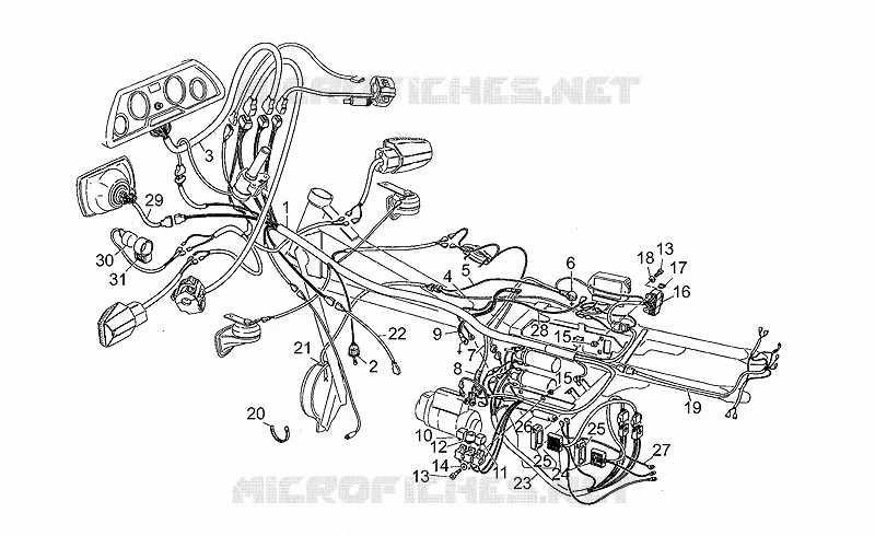 Circuit electrique MOTO GUZZI MOTO-GUZZI-MOTORCYCLES 1000 SP 1989  SP III 1000