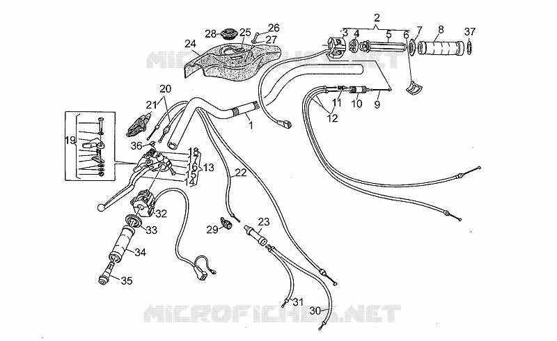 Guidon - Commandes MOTO GUZZI MOTO-GUZZI-MOTORCYCLES 1000 SP 1989  SP III 1000