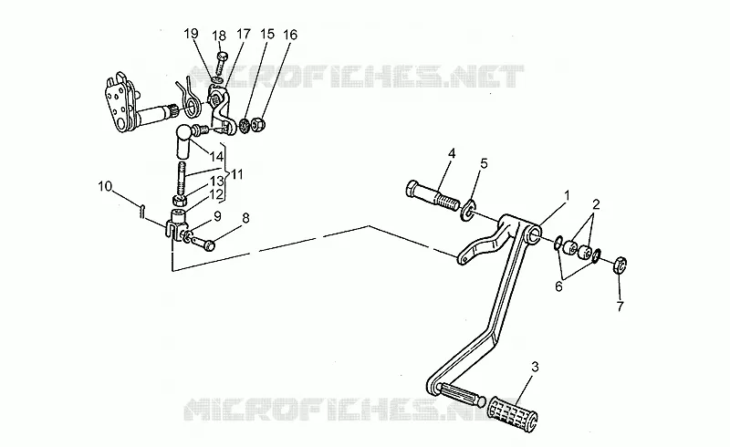Levier boîte de vitesses MOTO GUZZI MOTO-GUZZI-MOTORCYCLES 1000 SP 1991  SP III 1000