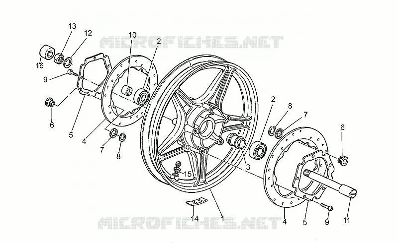 Roue Av. MOTO GUZZI MOTO-GUZZI-MOTORCYCLES 1000 SP 1992  SP III 1000
