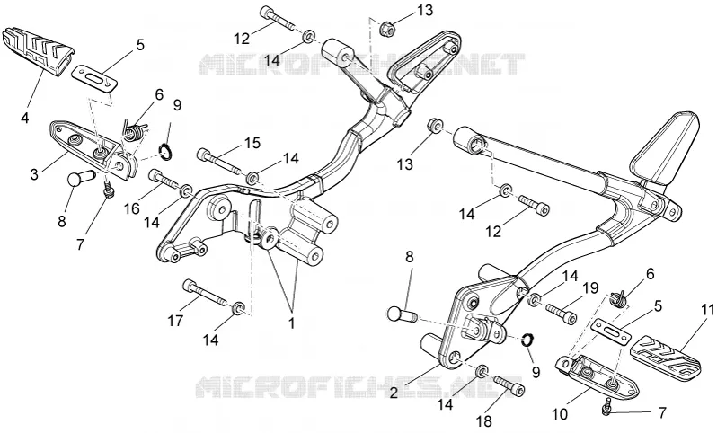 R-pied pilote MOTO GUZZI MOTO-GUZZI-MOTORCYCLES 1200 STELVIO 2009  Stelvio- NTX - ABS