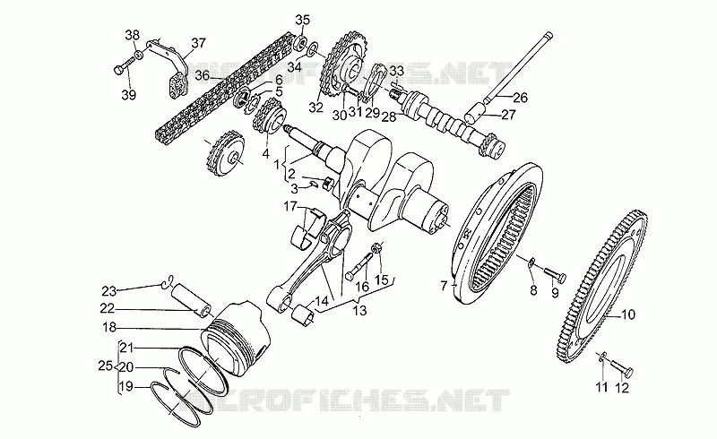 Arbre moteur MOTO GUZZI MOTO-GUZZI-MOTORCYCLES 1000 STRADA 1994  Strada
