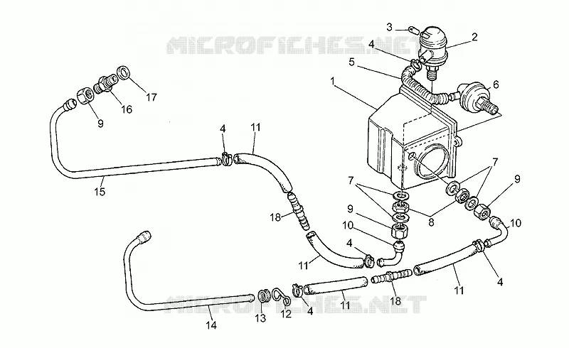 Circuit soupapes Pierburg MOTO GUZZI MOTO-GUZZI-MOTORCYCLES 1000 STRADA 1994  Strada