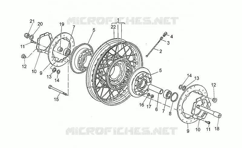Roue AV rayons MOTO GUZZI MOTO-GUZZI-MOTORCYCLES 1000 STRADA 1994  Strada