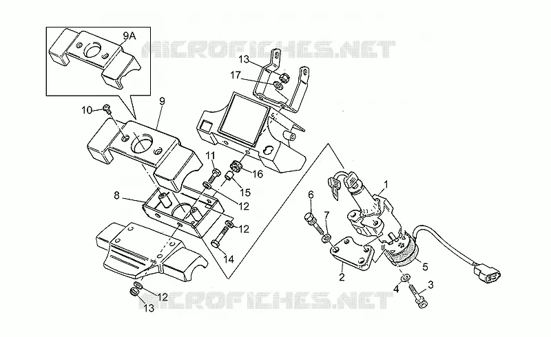 Bloc démarreur-bloc MOTO GUZZI MOTO-GUZZI-MOTORCYCLES 750 STRADA 1995  Strada