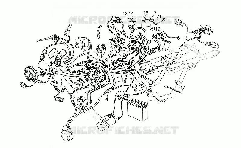 Circuit electrique MOTO GUZZI MOTO-GUZZI-MOTORCYCLES 750 STRADA 1995  Strada
