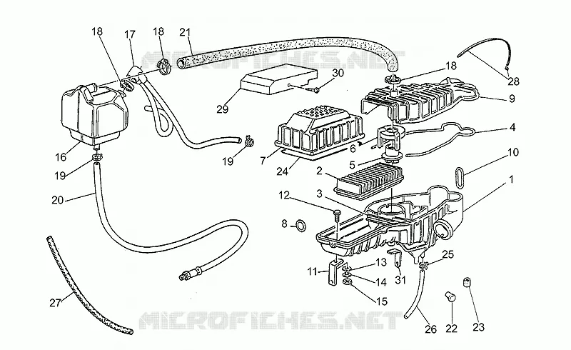 Filtre air MOTO GUZZI MOTO-GUZZI-MOTORCYCLES 750 STRADA 1994  Strada