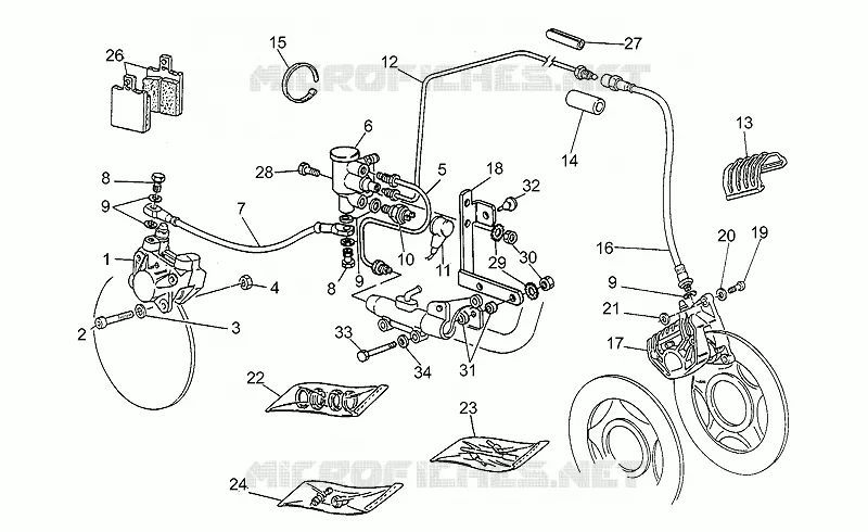 Pince frein MOTO GUZZI MOTO-GUZZI-MOTORCYCLES 750 STRADA 1993  Strada