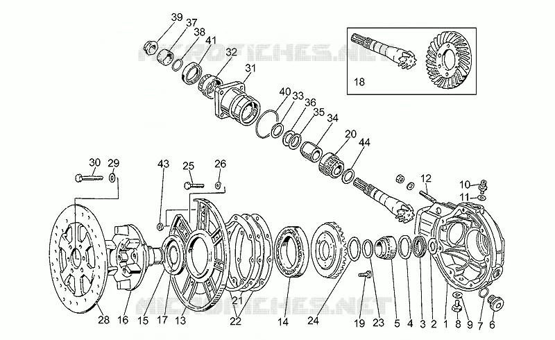 Couple conique MOTO GUZZI MOTO-GUZZI-MOTORCYCLES 750 TARGA 1991  Targa