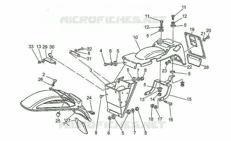 Garde-boue AV-AR MOTO GUZZI MOTO-GUZZI-MOTORCYCLES 750 TARGA 1992  Targa