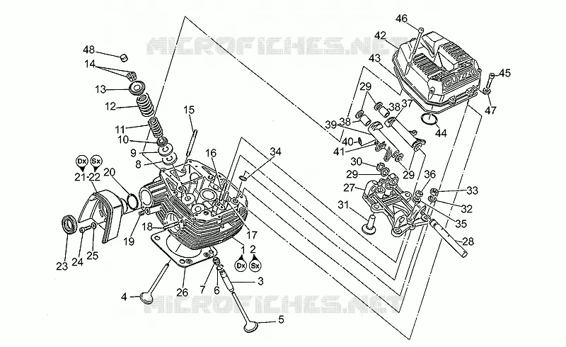 Culasses MOTO GUZZI MOTO-GUZZI-MOTORCYCLES 1000 V10 1998  V 10 Centauro