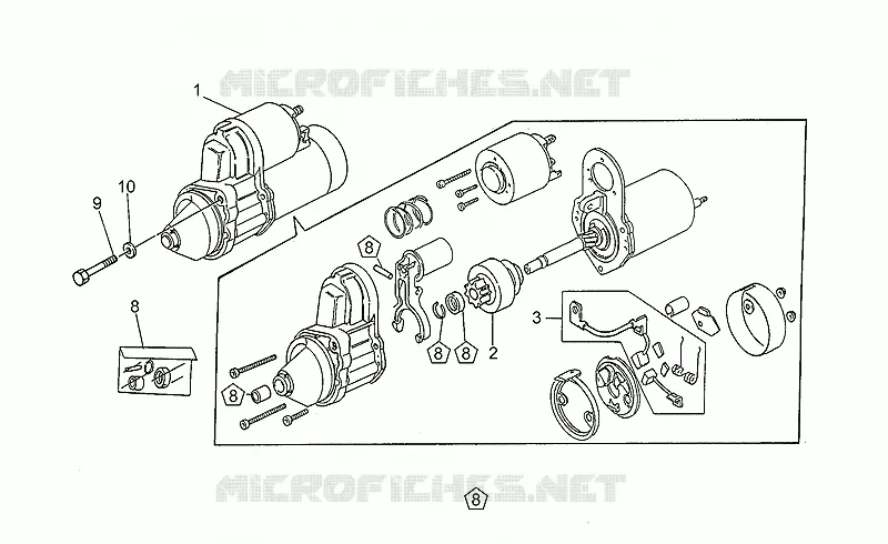 Démarreur MOTO GUZZI MOTO-GUZZI-MOTORCYCLES 1000 V10 1998  V 10 Centauro