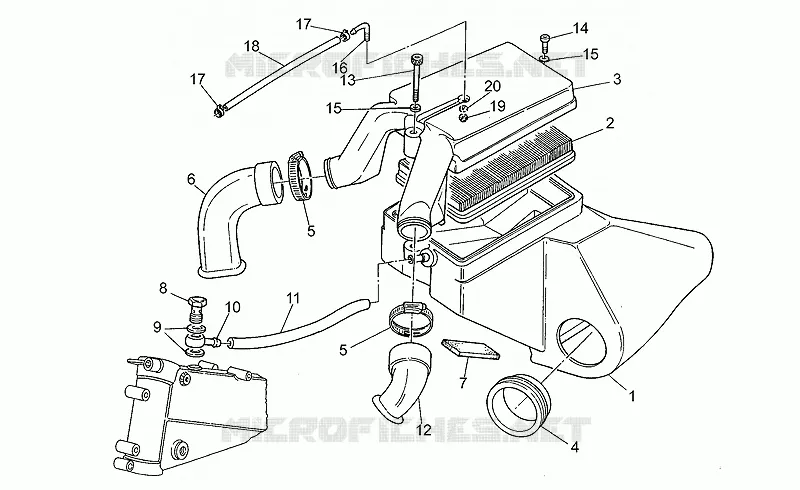 Filtre air MOTO GUZZI MOTO-GUZZI-MOTORCYCLES 1000 V10 1997  V 10 Centauro