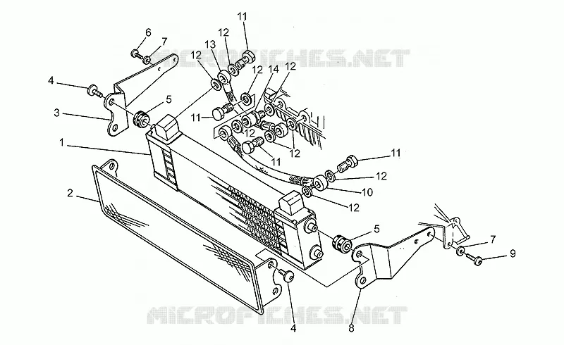 Radiateur huile MOTO GUZZI MOTO-GUZZI-MOTORCYCLES 1000 V10 1999  V 10 Centauro