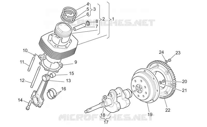 Arbre moteur cpl. MOTO GUZZI MOTO-GUZZI-MOTORCYCLES 1100 V11 2004  V 11 Cafè - Ballabio