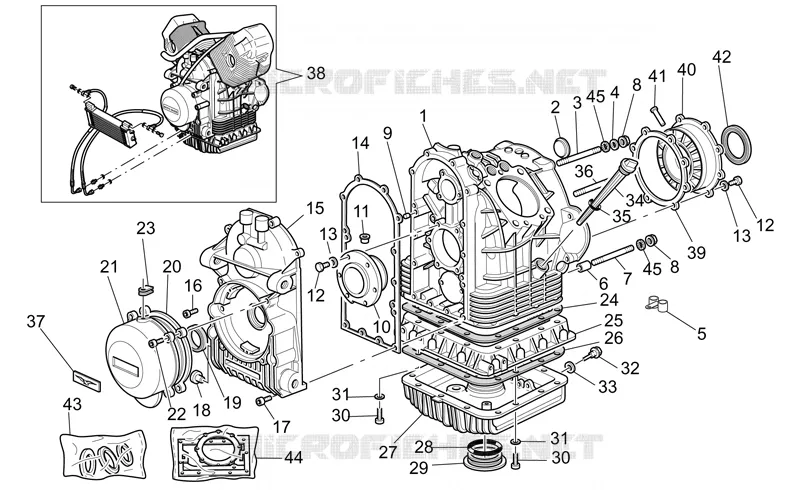 Carter MOTO GUZZI MOTO-GUZZI-MOTORCYCLES 1100 V11 2004  V 11 Cafè - Ballabio