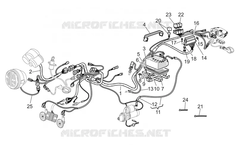 Circuit electrique MOTO GUZZI MOTO-GUZZI-MOTORCYCLES 1100 V11 2004  V 11 Cafè - Ballabio