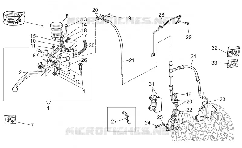 Sys.frein avant MOTO GUZZI MOTO-GUZZI-MOTORCYCLES 1100 V11 2005  V 11 Cafè - Ballabio