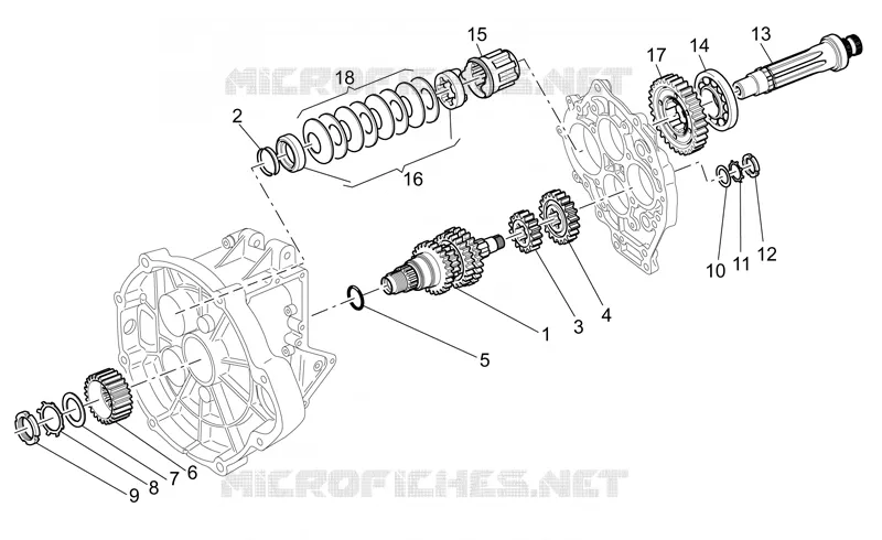 ARBRE PRIMAIRE BOITE DE VITESSES MOTO GUZZI MOTO-GUZZI-MOTORCYCLES 1100 V11 2004  V 11 Le Mans