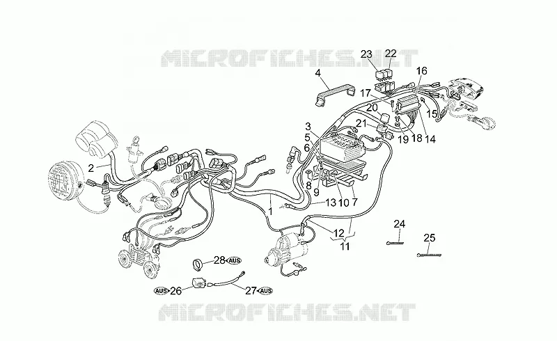 Circuit electrique MOTO GUZZI MOTO-GUZZI-MOTORCYCLES 1100 V11 2001  V 11 Le Mans - Sport Naked
