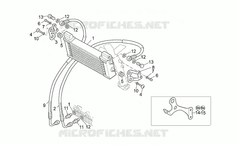 Radiateur huile MOTO GUZZI MOTO-GUZZI-MOTORCYCLES 1100 V11 2001  V 11 Le Mans - Sport Naked