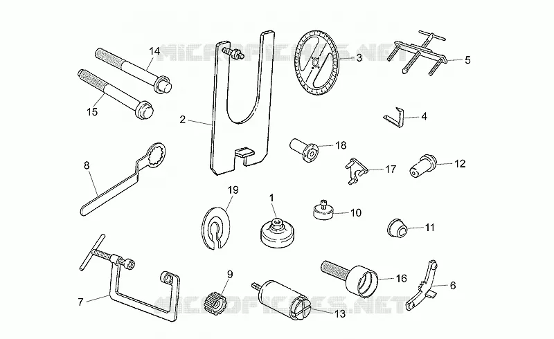 Specific tools II MOTO GUZZI MOTO-GUZZI-MOTORCYCLES 1100 V11 2001  V 11 Le Mans - Sport Naked