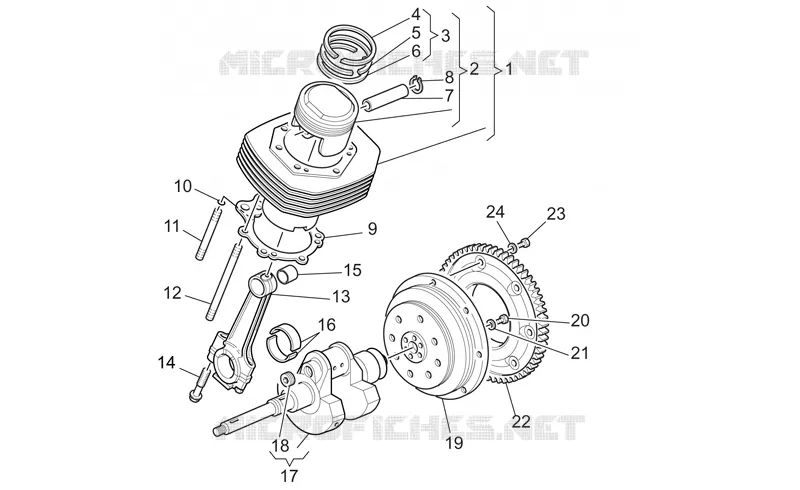 Arbre moteur cpl. MOTO GUZZI MOTO-GUZZI-MOTORCYCLES 1100 V11 2002  V 11 Le Mans