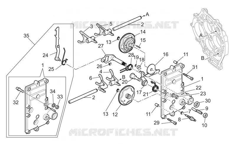Selecteur boîte de vitesses MOTO GUZZI MOTO-GUZZI-MOTORCYCLES 1100 V11 2002  V 11 Le Mans
