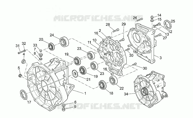 Carter de boîte vitesses MOTO GUZZI MOTO-GUZZI-MOTORCYCLES 1100 V11 1999  V 11 Sport - Mandello
