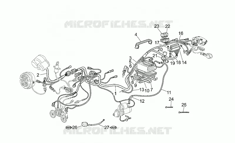 Circuit electrique MOTO GUZZI MOTO-GUZZI-MOTORCYCLES 1100 V11 2000  V 11 Sport - Mandello