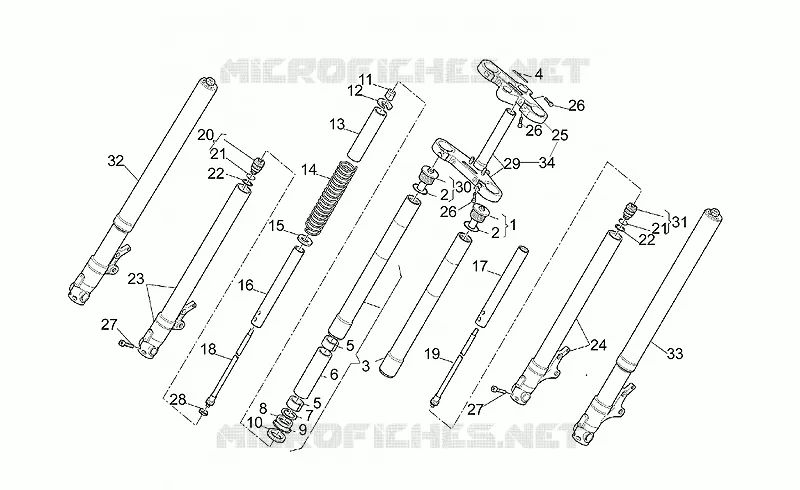 Fourche Av. MOTO GUZZI MOTO-GUZZI-MOTORCYCLES 1100 V11 1999  V 11 Sport - Mandello