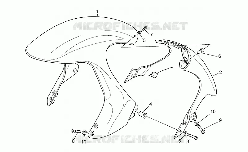 Garde-boue Av. MOTO GUZZI MOTO-GUZZI-MOTORCYCLES 1100 V11 2000  V 11 Sport - Mandello