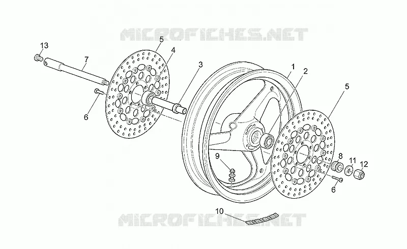Roue Av. MOTO GUZZI MOTO-GUZZI-MOTORCYCLES 1100 V11 2000  V 11 Sport - Mandello