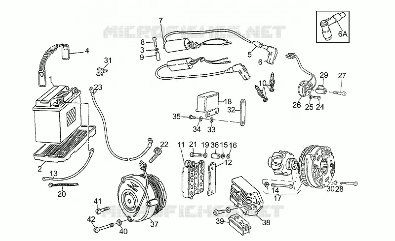 Batterie - Allumage  Motoplat MOTO GUZZI MOTO-GUZZI-MOTORCYCLES 350 V35 1997  V 35 Carabinieri/PA