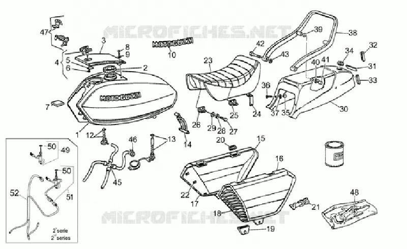 Carrosserie MOTO GUZZI MOTO-GUZZI-MOTORCYCLES 350 V35 2001  V 35 Carabinieri/PA